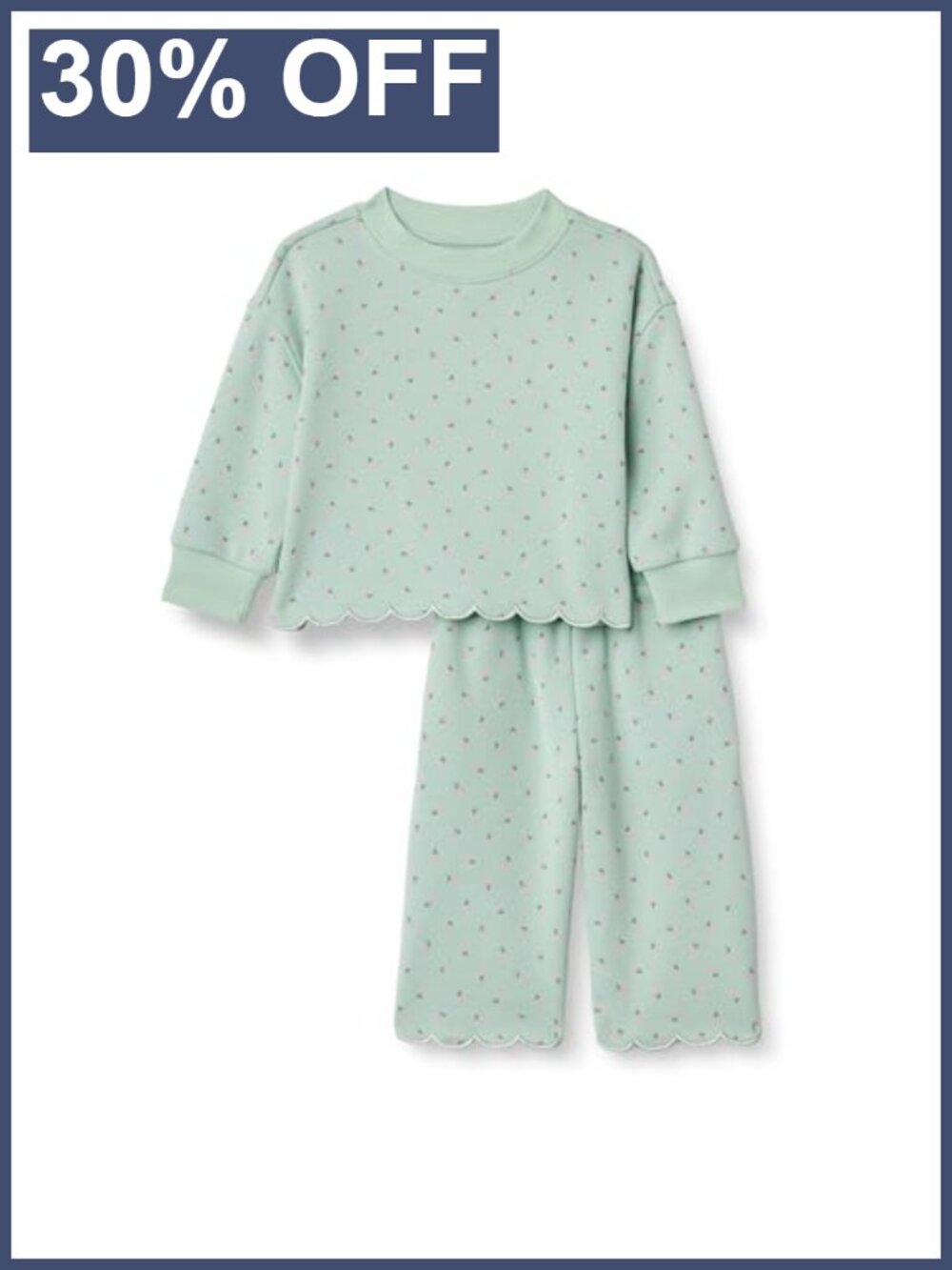 Toddler Baby Girls French Terry Sweatshirt & Pant Set Relaxed Fit